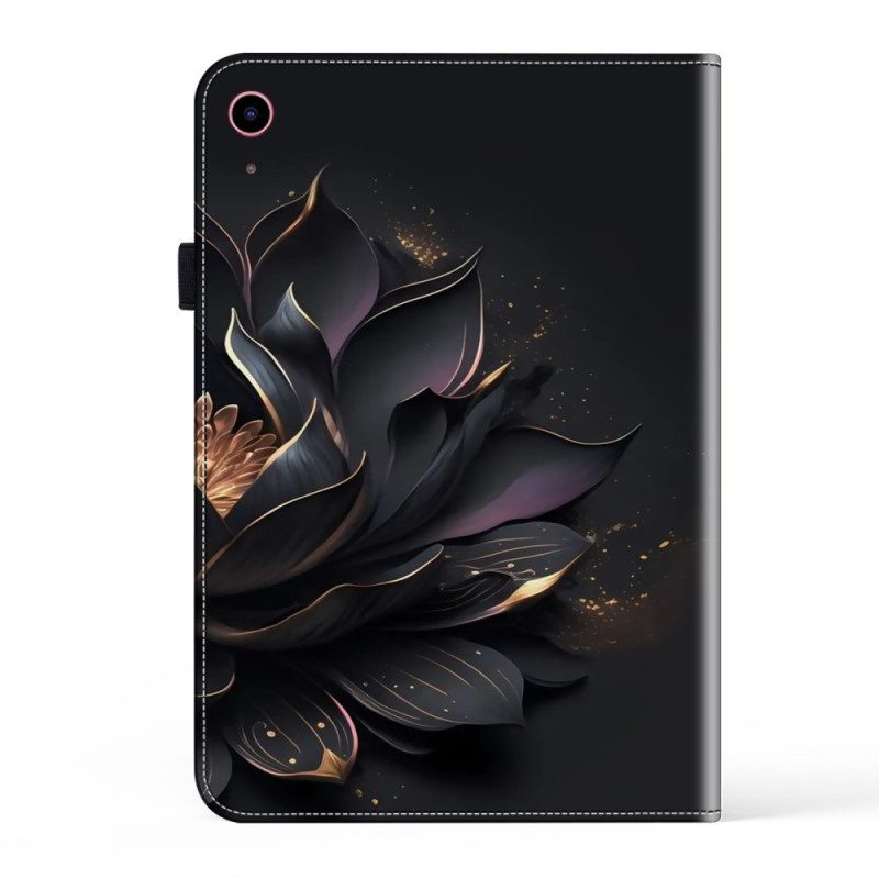 Case iPad (2025) Schwarze Rose
