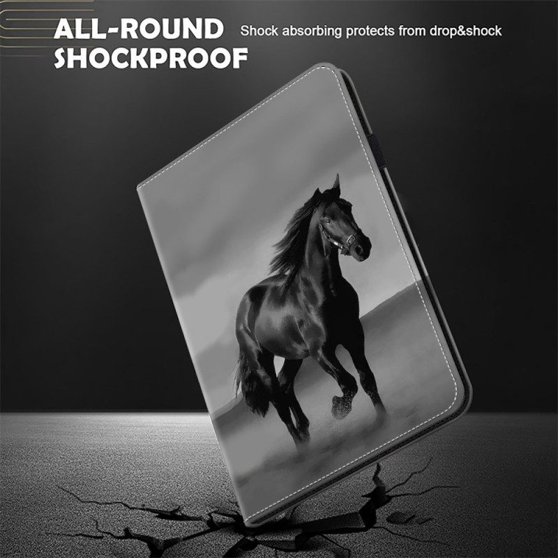 Case iPad (2025) Schwarzes Pferd