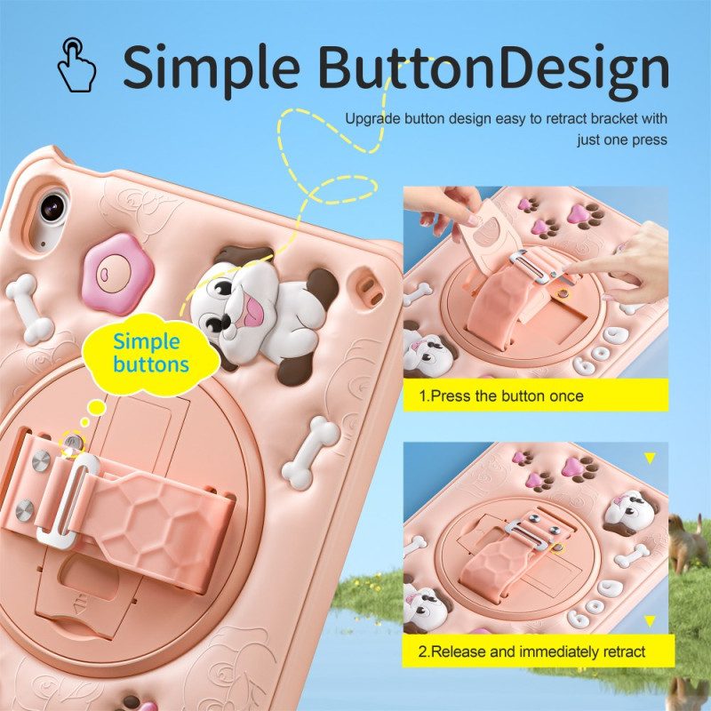 Hülle Für iPad (2025) Hunde-schultergurt Und Ständer Für Kinder