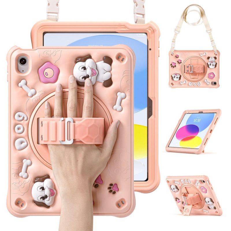 Hülle Für iPad (2025) Hunde-schultergurt Und Ständer Für Kinder