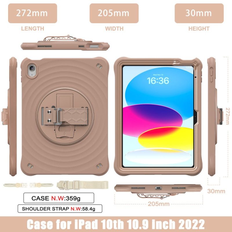 Hülle iPad (2025) Handyhülle Drehbarer Ständer Und Schultergurt
