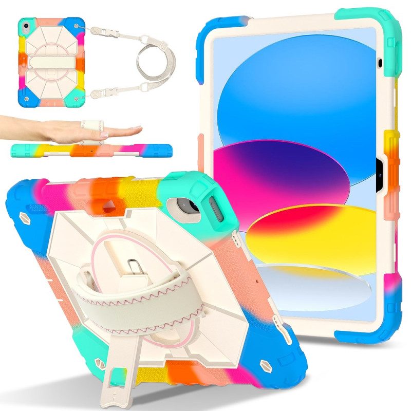 Hülle iPad (2025) Handyhülle Extrem Widerstandsfähig Mit Gurt