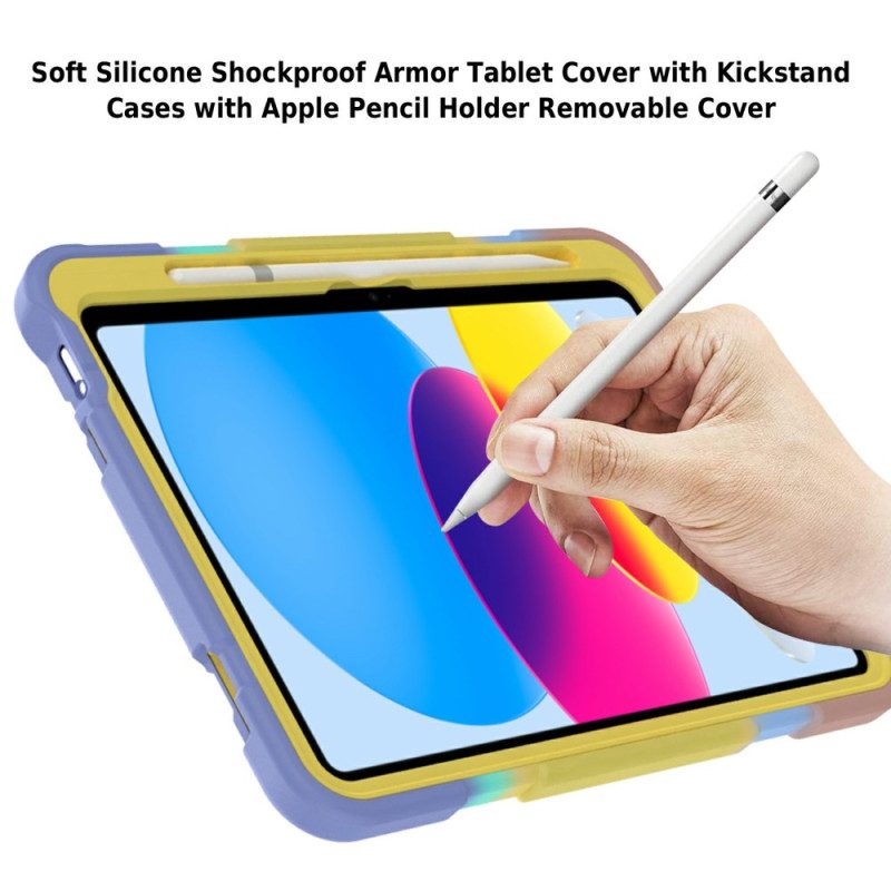 Hülle iPad (2025) Handyhülle Schmetterlings-drehständer Mit Farbverlauf Für Kinder