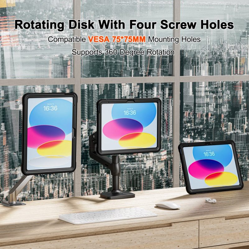 Hülle iPad (2025) Integrierter Verstellbarer Ständer