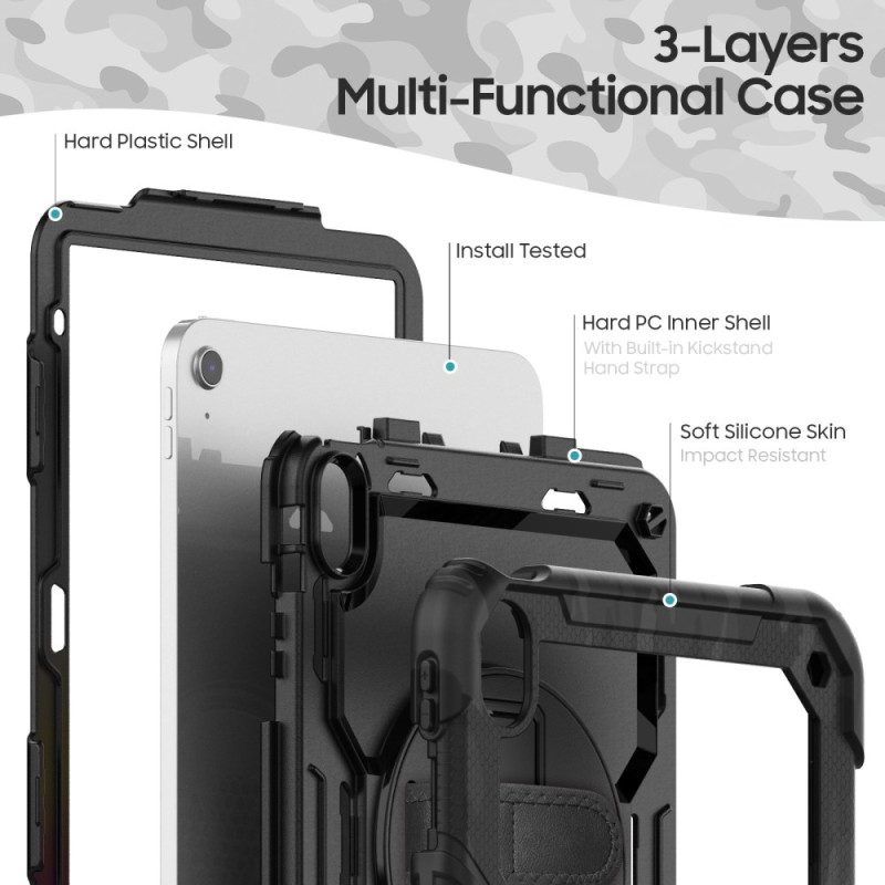 Hülle iPad (2025) Rundumschutz Mit Schultergurt