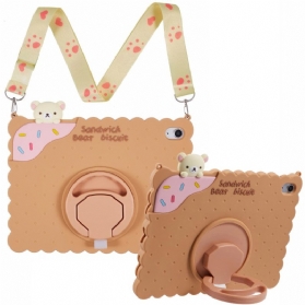 Hülle iPad (2025) Schultergurt Im Biscuit-design Armband