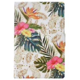 Lederhüllen Für iPad (2025) Goldene Ananas