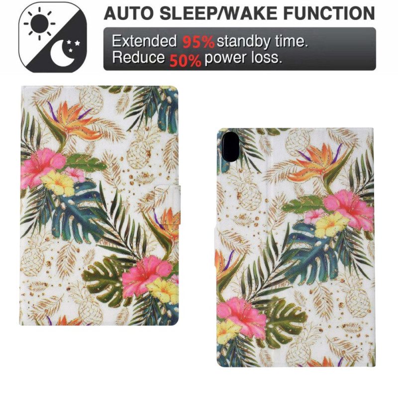 Lederhüllen Für iPad (2025) Goldene Ananas