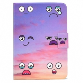 Lederhüllen Für iPad (2025) Lustige Gesichter