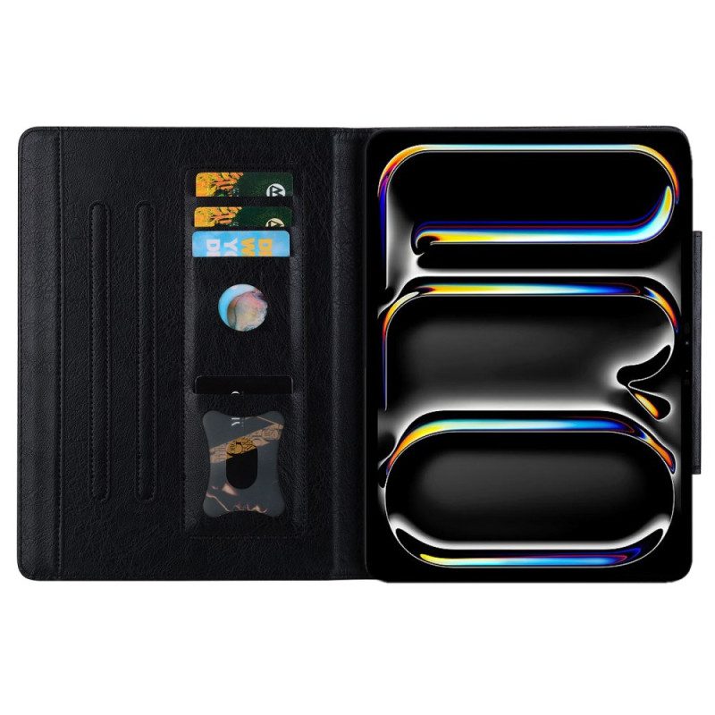 Lederhüllen Für iPad (2025) Magnetverschluss Im Katzen-design