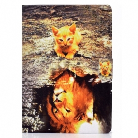 Lederhüllen iPad (2025) Handyhülle Katze