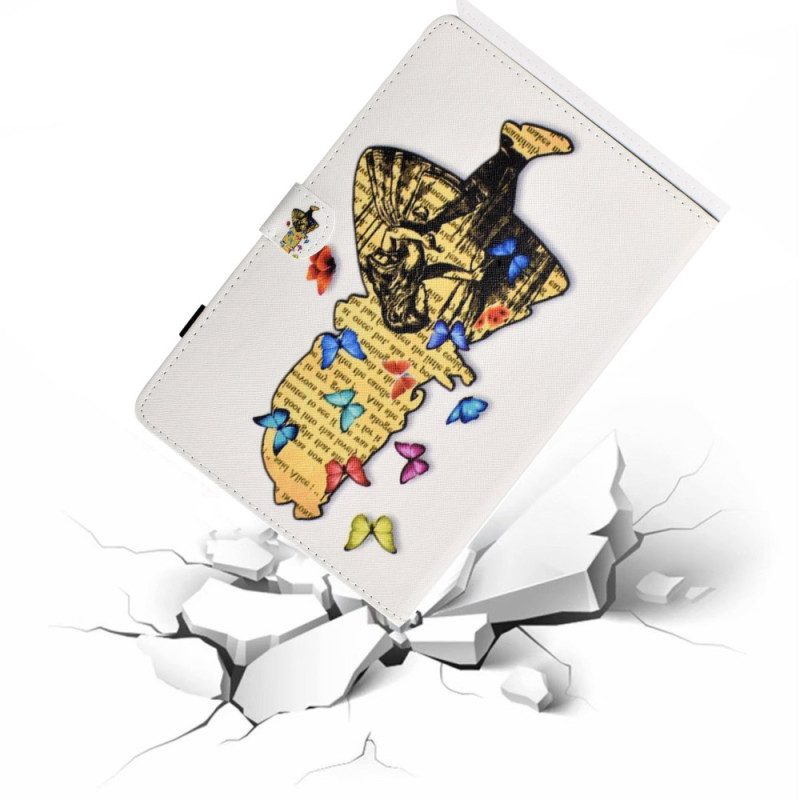 Lederhüllen iPad (2025) Schmetterlingsmädchen