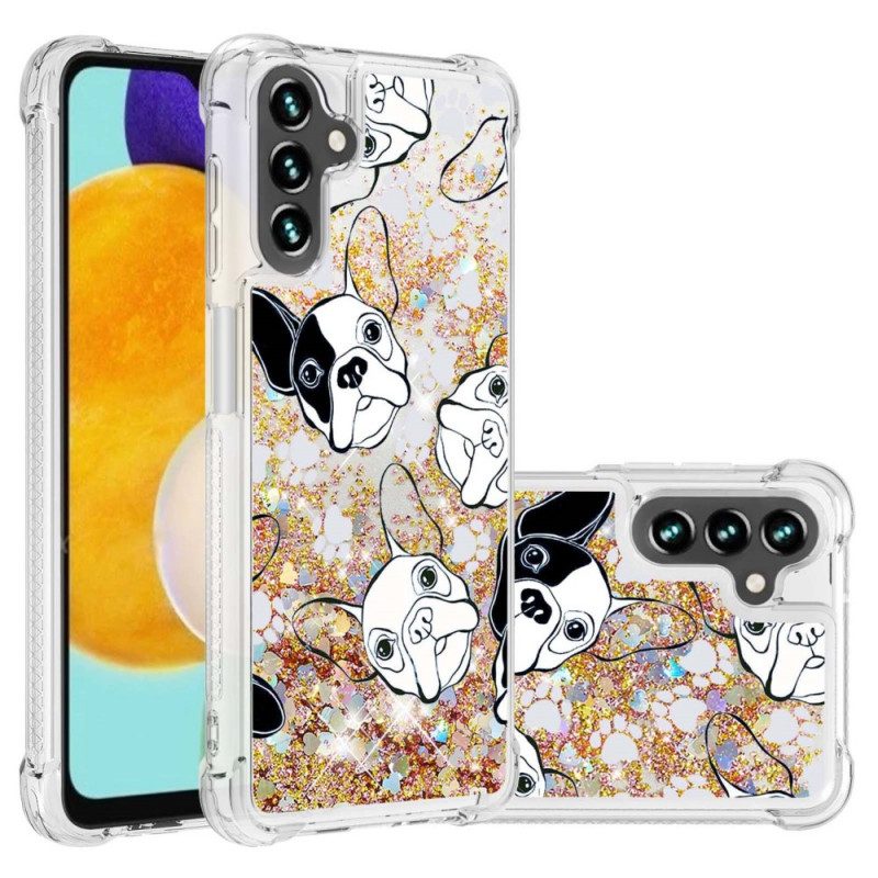 Hülle Für Samsung Galaxy A13 5G / A04s Herr Hund Pailletten