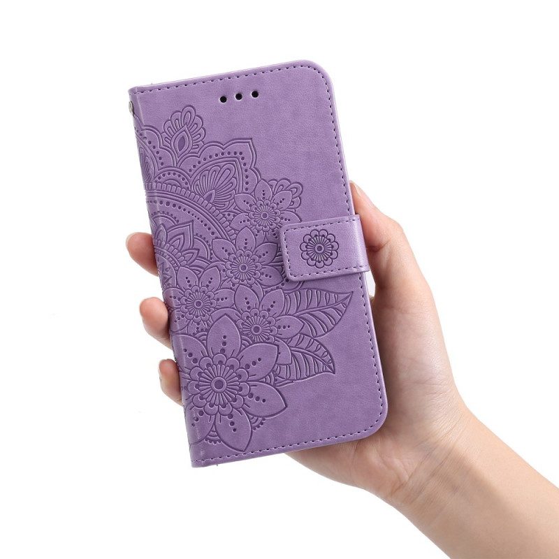 Lederhüllen Für Samsung Galaxy A13 5G / A04s Blumen-mandala