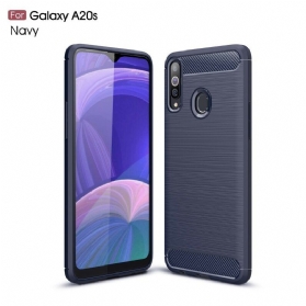 Hülle Für Samsung Galaxy A20s Gebürstete Kohlefaser