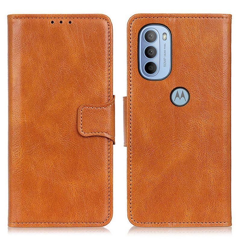 Flip Case Für Moto G41 / G31 Wendeverschluss In Lederoptik