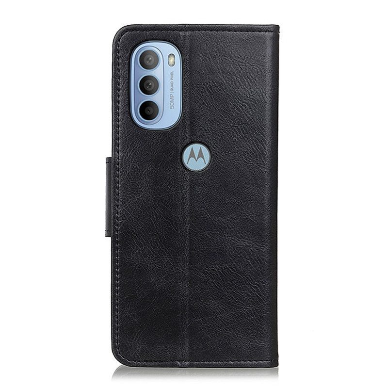 Flip Case Für Moto G41 / G31 Wendeverschluss In Lederoptik