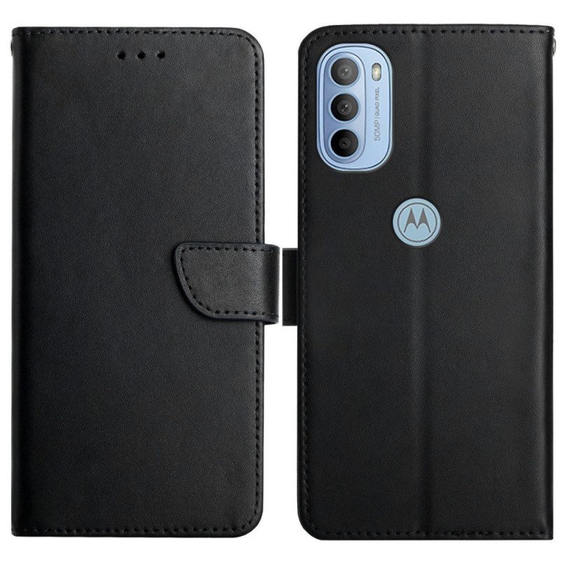 Lederhüllen Für Moto G41 / G31 Echtes Nappaleder
