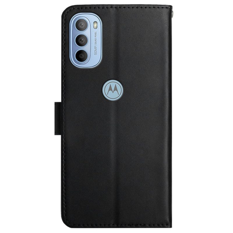 Lederhüllen Für Moto G41 / G31 Echtes Nappaleder