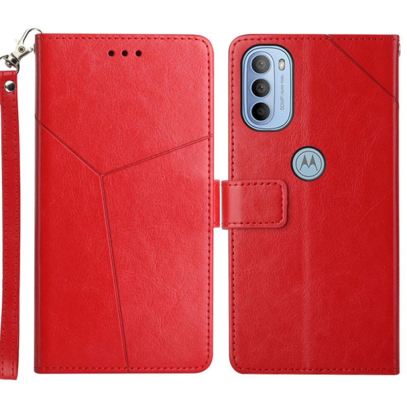 Lederhüllen Für Moto G41 / G31 Stil Leder Geo Y Design