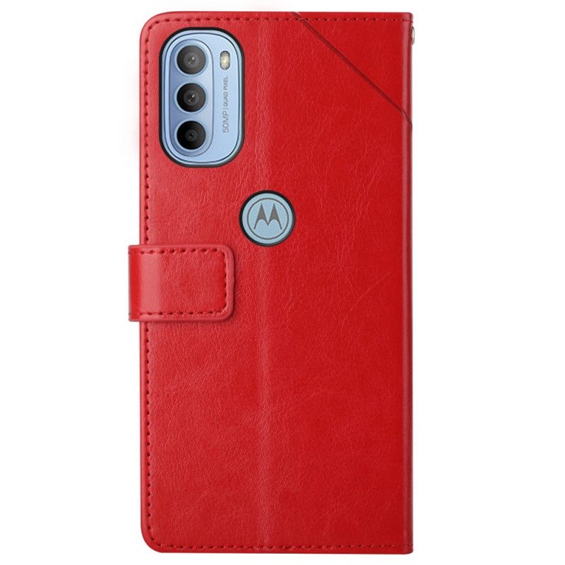 Lederhüllen Für Moto G41 / G31 Stil Leder Geo Y Design