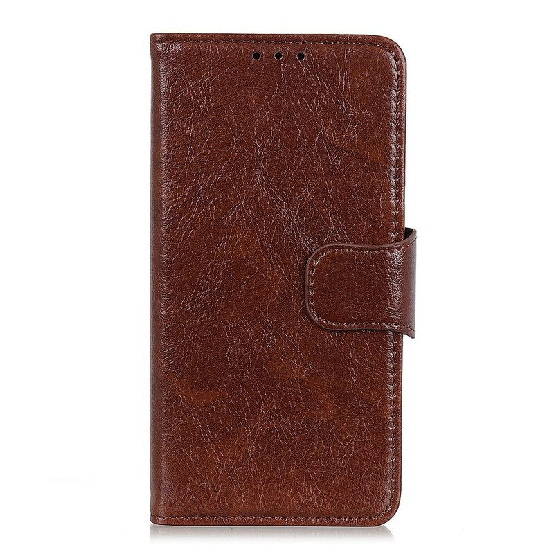Flip Case Für Samsung Galaxy A51 Gespaltenes Nappaleder