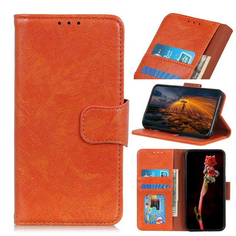 Flip Case Für Samsung Galaxy A51 Gespaltenes Nappaleder