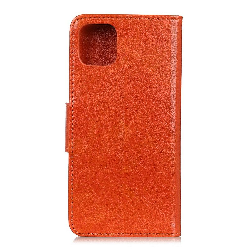 Flip Case Für Samsung Galaxy A51 Gespaltenes Nappaleder