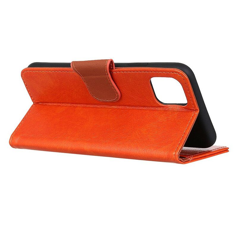 Flip Case Für Samsung Galaxy A51 Gespaltenes Nappaleder