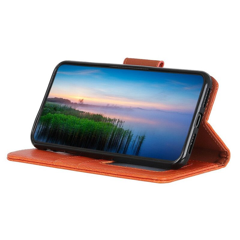 Flip Case Für Samsung Galaxy A51 Gespaltenes Nappaleder