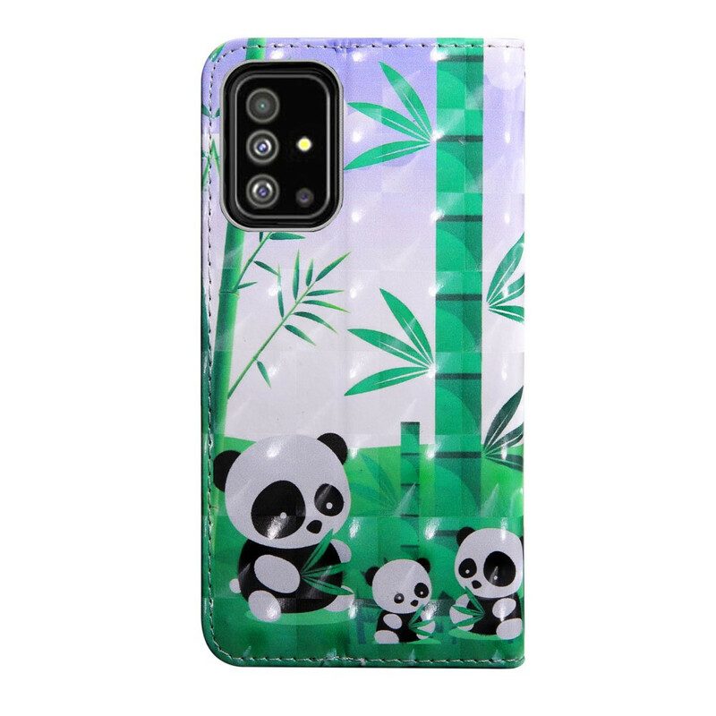 Flip Case Für Samsung Galaxy A51 Panda-familie