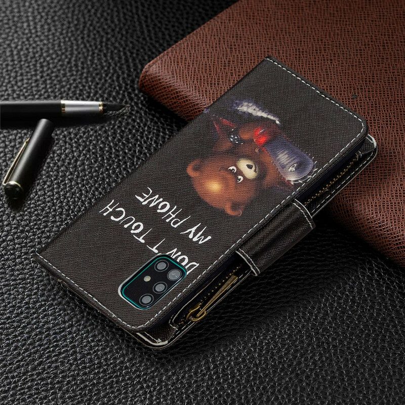 Flip Case Für Samsung Galaxy A51 Taschenbär Mit Reißverschluss