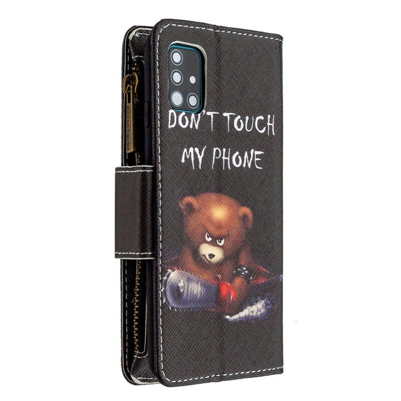 Flip Case Für Samsung Galaxy A51 Taschenbär Mit Reißverschluss