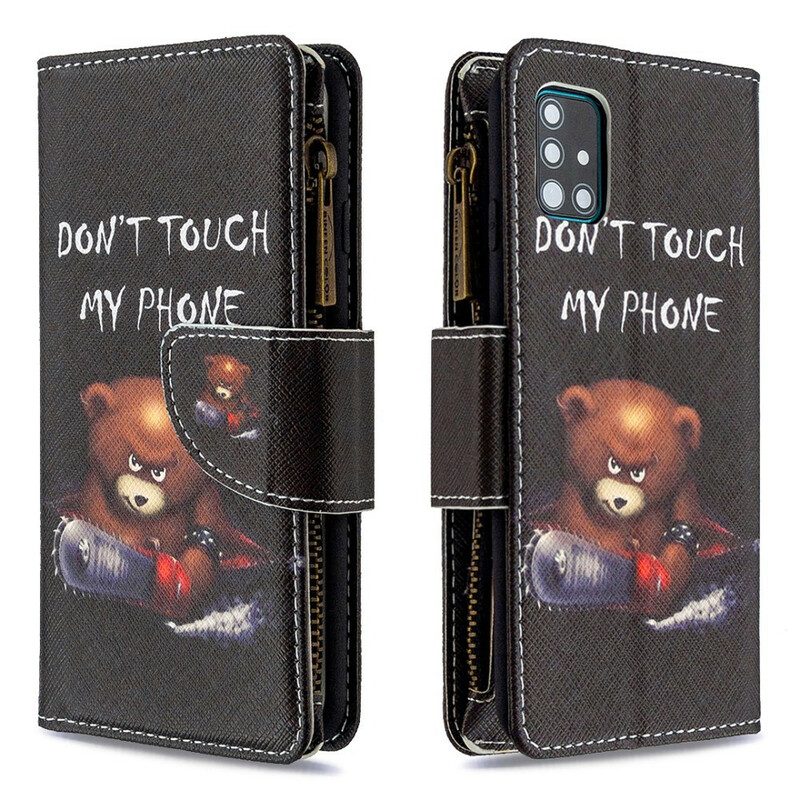 Flip Case Für Samsung Galaxy A51 Taschenbär Mit Reißverschluss