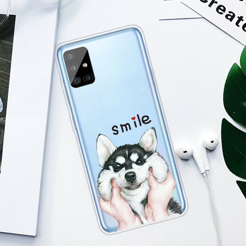 Hülle Für Samsung Galaxy A51 Lächle Hund