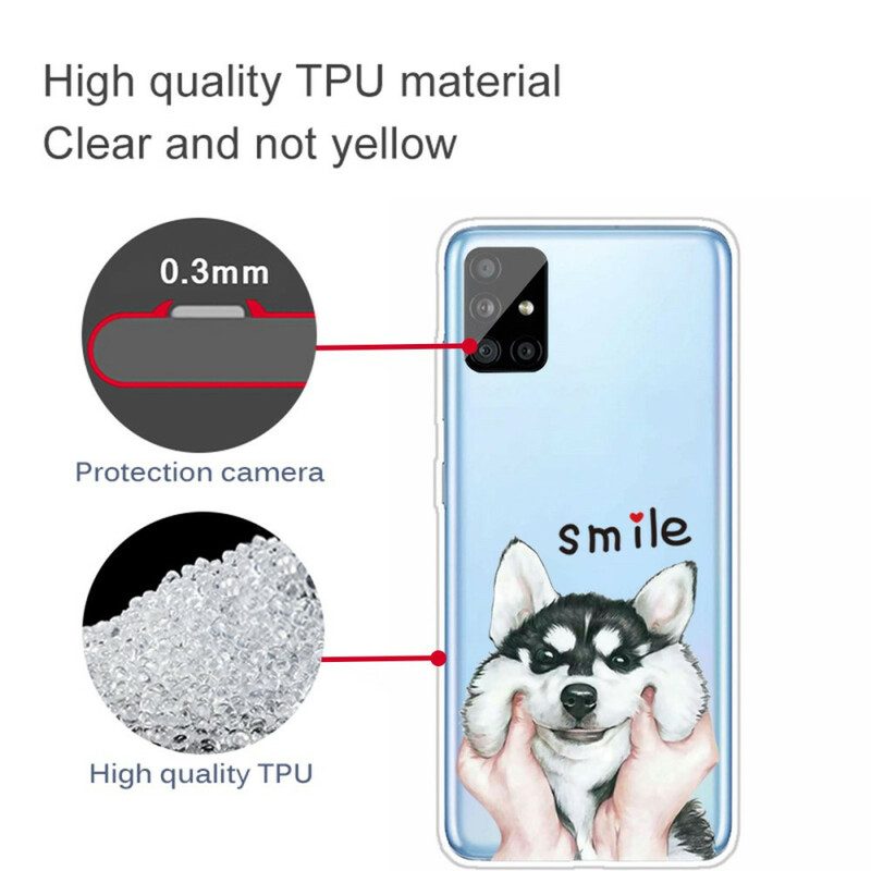 Hülle Für Samsung Galaxy A51 Lächle Hund