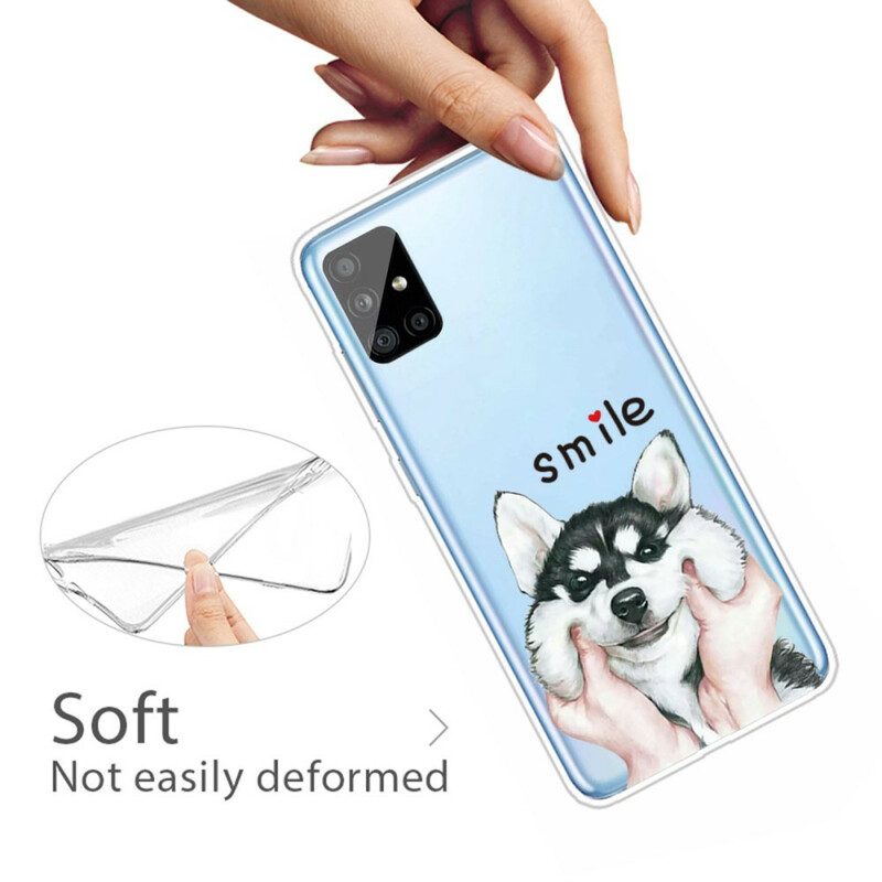 Hülle Für Samsung Galaxy A51 Lächle Hund