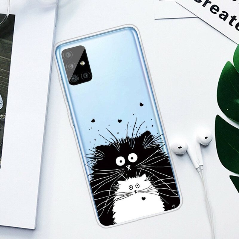 Hülle Für Samsung Galaxy A51 Schauen Sie Sich Die Katzen An