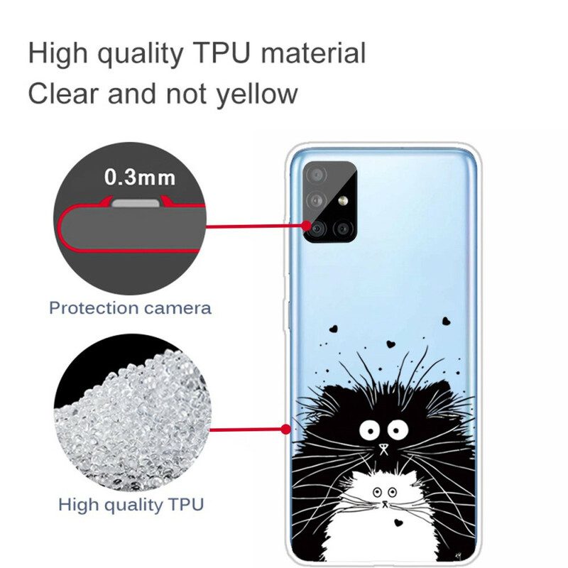 Hülle Für Samsung Galaxy A51 Schauen Sie Sich Die Katzen An