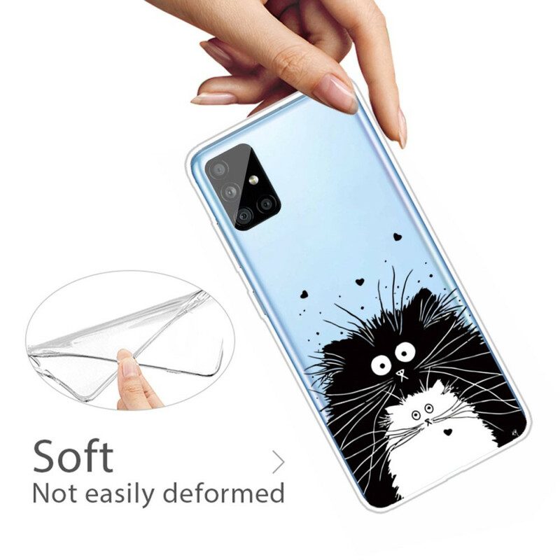 Hülle Für Samsung Galaxy A51 Schauen Sie Sich Die Katzen An